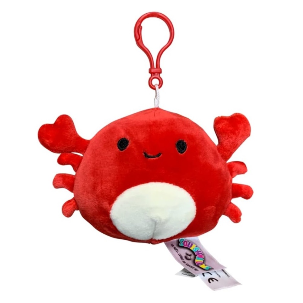Squishmallow Clip-on Keychain Sea Life Squad (Carlos Crab, 3.5 inch) - Picture 5 of 5